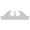 Ekena Millwork Rams Head Architectural Grade PVC Combination Pediment, 74"W x 25-3/8"H x 2-3/4"P PEDPC074X255RHP00 - alternate 3